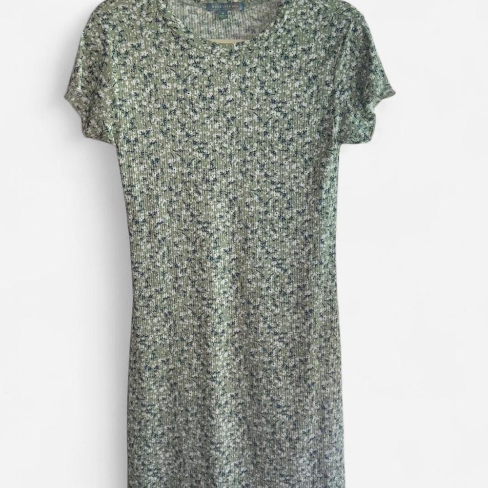 Nordstrom Green Flutter Sleeve Sheath Mini Dress